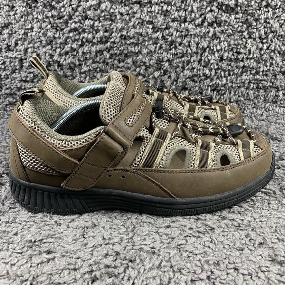 Orthofeet Clearwater Sandals Orthopedic Brown Leather Straps Sz 10.5 2E - Picture 3 of 8